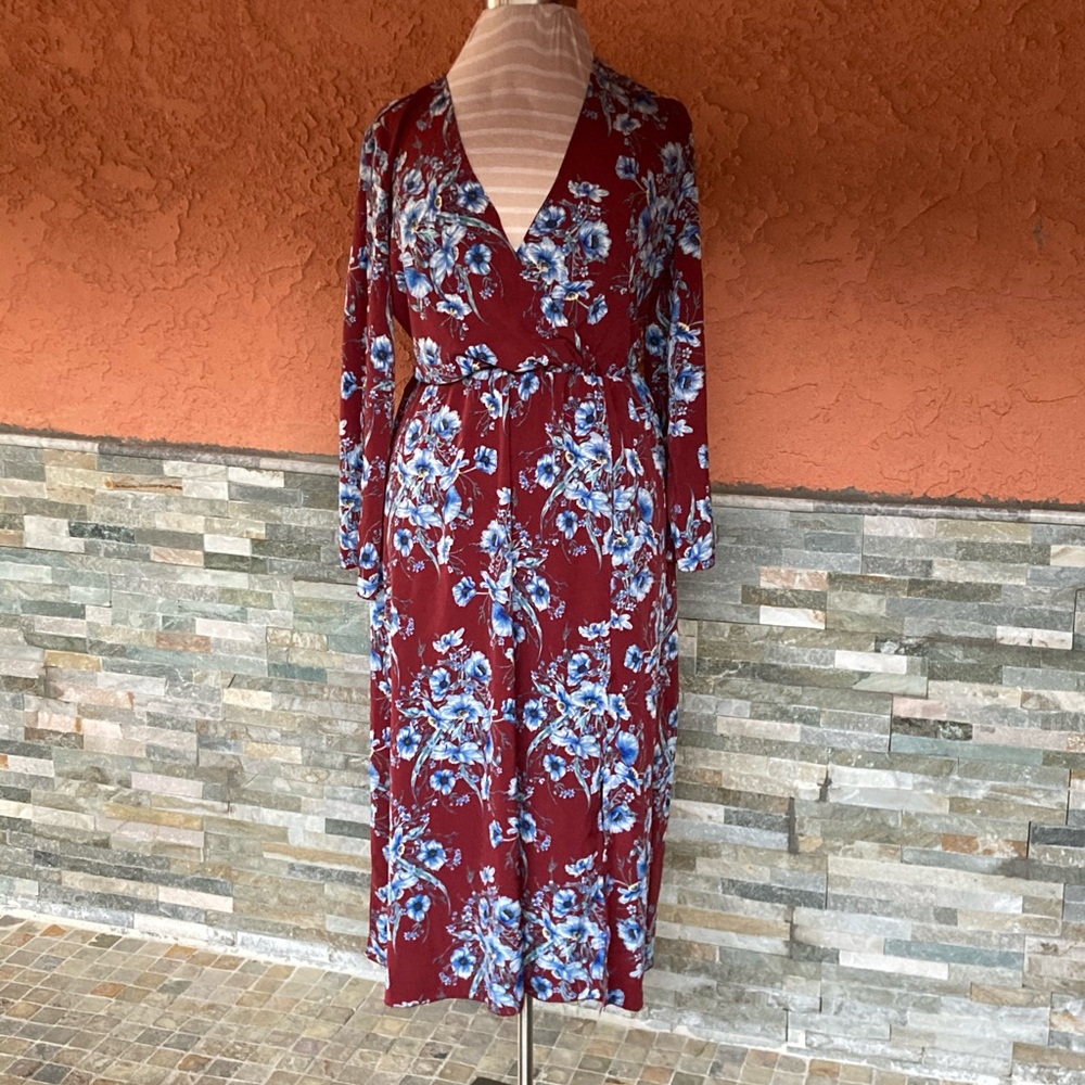 V neck open sleeve dress 💐 spring / summer ☀️